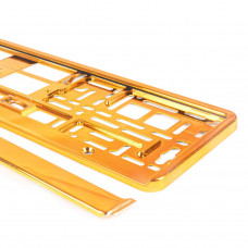 Suport numar inmatriculare din plastic, calitate Premium, culoare ORANGE Suport numar inmatriculare din plastic, calitate Premium, culoare ORANGE