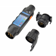 Tester fisa si priza remorca cu 7 poli 3in1 cu 2 adapt 12V Tester fisa si priza remorca cu 7 poli 3in1 cu 2 adapt 12V