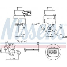 Supapa EGR EGR valve VOLVO C30 S40 II S80 II V50 V70 III FORD C-MAX FIESTA V FOCUS C-MAX FOCUS I FOCUS II GALAXY II GALAXY Nissens 98168
