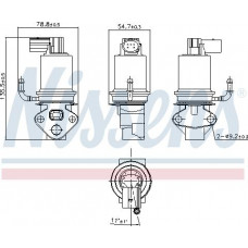 Supapa EGR Valva EGR AUDI A3 SEAT ALHAMBRA ALTEA ALTEA XL LEON TOLEDO III SKODA OCTAVIA I OCTAVIA II VW BORA BORA VW GOLF IV Variant (1J5), Turism, 05.1999 - 06.2006 Nissens 98201