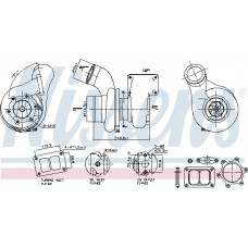 Turbocompresor Turbocharger with fitting kit fits. RVI MAGNUM MACKE.TECHA-46-MACKE.TECHB-46-MACKE.TECHC-46 05.00- Nissens 93691 Turbocompresor Turbocharger with fitting kit fits. RVI MAGNUM MACKE.TECHA-46-MACKE.TECHB-46-MACKE.TECHC-46 05.00- Nissens 93691