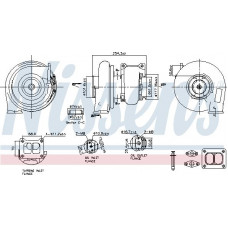 Turbocompresor Turbocharger with fitting kit Nissens 93652 Turbocompresor Turbocharger with fitting kit Nissens 93652