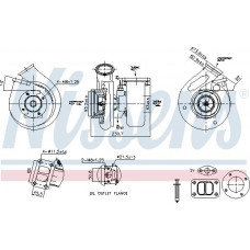 Turbocompresor Turbocharger with fitting kit IVECO EUROCARGO Nissens 93663 Turbocompresor Turbocharger with fitting kit IVECO EUROCARGO Nissens 93663