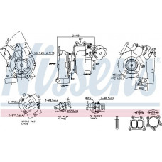 Turbocompresor Turbocharger with fitting kit Nissens 93601 Turbocompresor Turbocharger with fitting kit Nissens 93601
