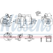 Turbocompresor Turbocharger with fitting kit Nissens 93689 Turbocompresor Turbocharger with fitting kit Nissens 93689