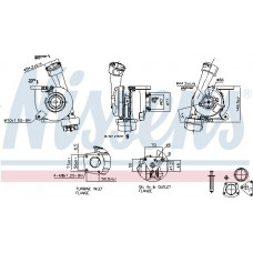 Turbocompresor Nou cu set de garnituri se potriveste. VW MULTIVAN T5 TRANSPORTER T5 2.5D 04.03-11.09 VW MULTIVAN V (7HM, 7HN, 7HF, 7EF, 7EM, 7EN), Dubita, 04.2003 - 08.2015 Nissens 93118