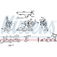 Turbocompresor Nou cu set de garnituri se potriveste. MINI R50 R53 TOYOTA YARIS YARIS VERSO 1.4D 09.00-09.06 TOYOTA YARIS I (_P1_), Hatchback, 01.1999 - 12.2005 Nissens 93345