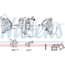 Turbocompresor Turbocharger with fitting kit fits. RVI MIDLUM DXi5 05.06- Nissens 93760 Turbocompresor Turbocharger with fitting kit fits. RVI MIDLUM DXi5 05.06- Nissens 93760