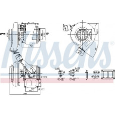 Turbocompresor Turbocharger with gasket set fits. RVI C K KERAX MAGNUM T VOLVO FH FH II FM FM II FM9 D13A360-DXi13 12.01- Nissens 93739 Turbocompresor Turbocharger with gasket set fits. RVI C K KERAX MAGNUM T VOLVO FH FH II FM FM II FM9 D13A360-DXi13 12.01- Nissens 93739