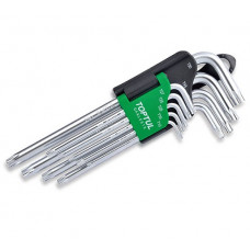 Set 9 chei inbus torx lungi TOPTUL GAAL0919, dimensiuni cheie T10, T15, T20, T25, T27, T30, T40, T45, T50, crom vanadiu TOPTUL GAAL0919 Set 9 chei inbus torx lungi TOPTUL GAAL0919, dimensiuni cheie T10, T15, T20, T25, T27, T30, T40, T45, T50, crom vanadiu TOPTUL GAAL0919