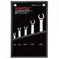 Set 5 chei conducte frana TOPTUL GPAQ0502, dimensiuni 8x10, 11x13, 12x14, 17x19, 22x24 mm, husa depozitare TOPTUL GPAQ0502 Set 5 chei conducte frana TOPTUL GPAQ0502, dimensiuni 8x10, 11x13, 12x14, 17x19, 22x24 mm, husa depozitare TOPTUL GPAQ0502