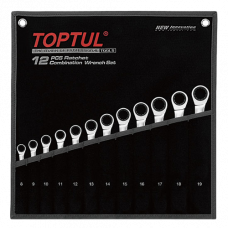 Set 12 chei combinate cu clichet TOPTUL GPAQ1202, deschidere chei 8, 9, 10, 11, 12, 13, 14, 15, 16, 17, 18, 19 mm, husa depozitare TOPTUL GPAQ1202 Set 12 chei combinate cu clichet TOPTUL GPAQ1202, deschidere chei 8, 9, 10, 11, 12, 13, 14, 15, 16, 17, 18, 19 mm, husa depozitare TOPTUL GPAQ1202