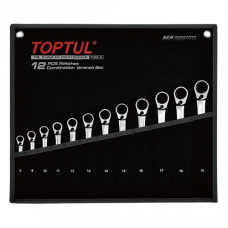Set 12 chei combinate cu clichet reversibil TOPTUL GPAQ1203, deschidere chei 8, 9, 10, 11, 12, 13, 14, 15, 16, 17, 18, 19 mm, husa depozitare TOPTUL GPAQ1203 Set 12 chei combinate cu clichet reversibil TOPTUL GPAQ1203, deschidere chei 8, 9, 10, 11, 12, 13, 14, 15, 16, 17, 18, 19 mm, husa depozitare TOPTUL GPAQ1203