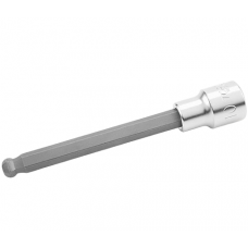 Bit lung cu soclu tubular TOPTUL BCSA1605, prindere patrat 1/2 inch, profil bila hexagonala 5 mm, lungime 140 mm, crom vanadiu TOPTUL BCSA1605