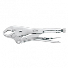Cleste autoblocant TOPTUL DAAY1A10, cu falci curbate, cu surub ajustare, lungime 10 inch/ 254 mm, finisaj nichelat TOPTUL DAAY1A10