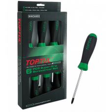 Set 6 surubelnite TOPTUL GAAE0611, profil drept, Phillips, manere aderente TOPTUL GAAE0611 Set 6 surubelnite TOPTUL GAAE0611, profil drept, Phillips, manere aderente TOPTUL GAAE0611