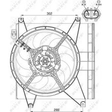 Ventilator. radiator Ventilator radiator cu carcasa HYUNDAI ATOS 1.1 08.03-12.08 HYUNDAI ATOS (MX), Hatchback, 01.1997 - NRF 47547
