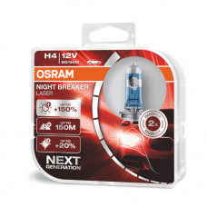 Set 2 becuri auto cu halogen Osram H4 12V 60/55W P43t Night Breaker Laser +150% Set 2 becuri auto cu halogen Osram H4 12V 60/55W P43t Night Breaker Laser +150%
