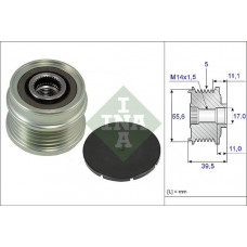 Sistem roata libera. generator Rulita alternator VOLVO C30 C70 II S40 II V50 FORD FOCUS II 2.0D-2.5 01.04-06.13 VOLVO C30 (533), Hatchback, 09.2006 - 12.2013 INA 535 0218 10