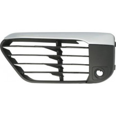 Grila ventilatie. bara protectie Acoperire bara fata Fata Stanga X-LINE cu ga pentru senzorii de parcare plastic argintiu-neg BLIC 6502-07-0082917P
