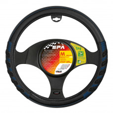 Husa volan imitatie piele Spa - M - Ø 37/39cm - Negru/Albastru Husa volan imitatie piele Spa - M - Ø 37/39cm - Negru/Albastru