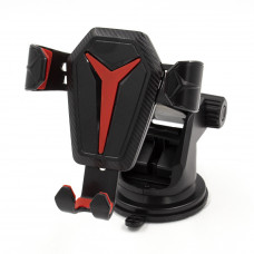 Suport telefon mobil cu ventuza, lungimea bratului reglabila 85-130mm, latime 68-85mm, Negru/Rosu Suport telefon mobil cu ventuza, lungimea bratului reglabila 85-130mm, latime 68-85mm, Negru/Rosu