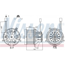 Ventilator. habitaclu Suflanta de aer OPEL ASTRA J ASTRA J GTC CASCADA ZAFIRA B ZAFIRA C 1.3D-2.2 07.05- OPEL ASTRA J (P10), Hatchback Van, 09.2009 - 10.2015 Nissens 87264