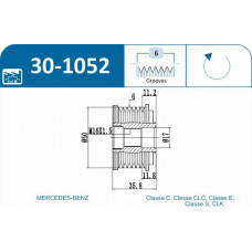 Fulie, alternator MERCEDES-BENZ CLC-CLASS (CL203), Compartiment, 05.2008 - 06.2011 IJS GROUP 30-1052