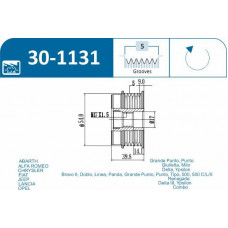 Fulie, alternator FIAT 500 (312_), Hatchback, 07.2007 - IJS GROUP 30-1131 Fulie, alternator FIAT 500 (312_), Hatchback, 07.2007 - IJS GROUP 30-1131