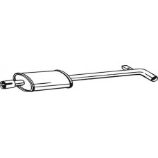 Toba esapamet intermediara Sistem de evacuare a amortizorului RENAULT CLIO III MODUS 1.2-1.5D 12.04- RENAULT CLIO III (BR0/1, CR0/1), Hatchback, 01.2005 - Bosal 200-019
