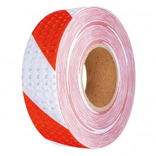 Banda reflectorizanta adeziva tip fagure - ROSU-ALB (rola 4cm x 23m) Banda reflectorizanta adeziva tip fagure - ROSU-ALB (rola 4cm x 23m)