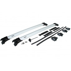 Incarcarea setului de suport Base roof rack complete aluminium silver payload: 75 kg. Protruding railings quantity per set: 2 pcs for 25-60 mm railings THULE THU 9584
