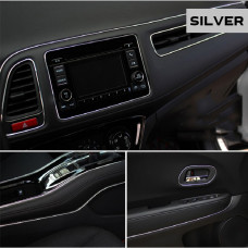 Banda decor interior crom TUNING, 5m, ARGINTIU Banda decor interior crom TUNING, 5m, ARGINTIU
