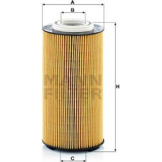Filtru ulei Oil filter cartridge DAF DAF CF XF 106 XF II XG XG MX-13315-MX-13355-MX-13390 05.17- DAF CF (M4GN3), 05.2013 - Mann-Filter HU 12 009 z