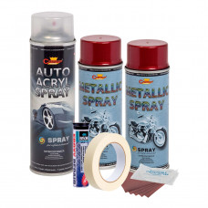Kit complet reparatie si vopsire jante culoare Rosu Burgundy Metalizat, V2 Kit complet reparatie si vopsire jante culoare Rosu Burgundy Metalizat, V2
