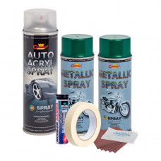 Kit complet reparatie si vopsire jante culoare Verde Metalizat, V2 Kit complet reparatie si vopsire jante culoare Verde Metalizat, V2
