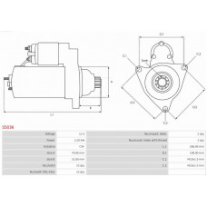 Electromotor PEUGEOT MOTORCYCLES 104, .0 - AS-PL S5036 Electromotor PEUGEOT MOTORCYCLES 104, .0 - AS-PL S5036