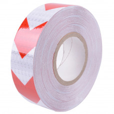 Banda reflectorizanta adeziva tip fagure - SAGEATA ROSU-ALB (rola 5cm x 25m) Banda reflectorizanta adeziva tip fagure - SAGEATA ROSU-ALB (rola 5cm x 25m)