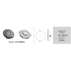 Tampon cric hidraulic Rubber pad {Rubber pad} 138mmx18mm type: circle for lift Manufacturer: CONSUL BOECK 02-CONSUL Tampon cric hidraulic Rubber pad {Rubber pad} 138mmx18mm type: circle for lift Manufacturer: CONSUL BOECK 02-CONSUL