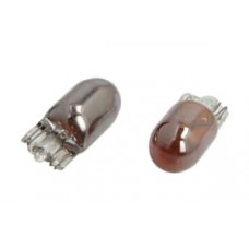 Bec halogen, 2pcs, WY5W, Chrome, 12V, max. 5W, light colour amber, socket type W1,2X9,5D, uz pe circuit, contains 2 cores - M-TECH PTZCH28-02B