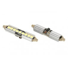 Bec LED, 2pcs, C5W, 12V, max. 4W, light colour white, socket type SV8,5-8, length: 42mm, uz pe circuit - M-TECH LB351W