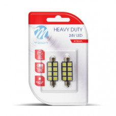 Bec LED, 2pcs, C5W, 24V, max. 1,95W, light colour white, socket type SV8,5-8, length: 41mm, uz pe circuit, for vehicles with CAN-Bus - M-TECH LB9327W