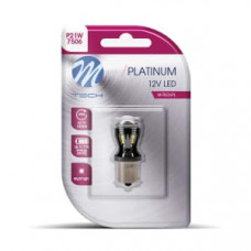 Bec LED (blister pack 1pcs) P21W 12V 3,9W, uz pe circuit, BA15S, for vehicles without CAN-Bus Platinum, white - M-TECH LB820W-01B