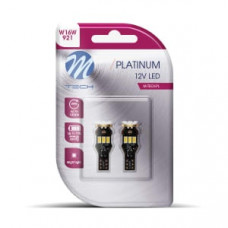 Bec LED (blister pack 2pcs) W16W 12V 6W, uz pe circuit, for vehicles without CAN-Bus Platinum, white - M-TECH LB817W