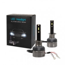 Bec LED (Set 2pcs) H1 12/24V 54W, uz pe circuit, for vehicles without CAN-Bus, white 6500K - M-TECH LSF1 Bec LED (Set 2pcs) H1 12/24V 54W, uz pe circuit, for vehicles without CAN-Bus, white 6500K - M-TECH LSF1