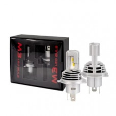 Bec LED (Set 2pcs) H4 12/24V 50W, uz pe circuit, for vehicles without CAN-Bus, white 6500K - M-TECH LSAL4 Bec LED (Set 2pcs) H4 12/24V 50W, uz pe circuit, for vehicles without CAN-Bus, white 6500K - M-TECH LSAL4