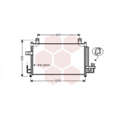 Condensator, climatizare A/C condenser with dryer KIA RIO I 1.3/1.5 08.00-02.05 VAN WEZEL WEZ83005068