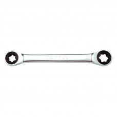 Cheie clichet/inelara, cu doua capete, fixa, E-TORX, marime: E10xE12, lungime: 144mm - TOPTUL AOAC1012