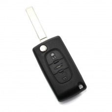 Citroen / Peugeot 307 - Carcasa tip cheie briceag 3 butoane, lama VA2-SH3, cu suport baterie, buton portbagaj Citroen / Peugeot 307 - Carcasa tip cheie briceag 3 butoane, lama VA2-SH3, cu suport baterie, buton portbagaj