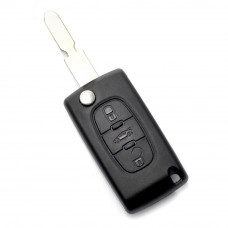Citroen / Peugeot 406 - Carcasa tip cheie briceag cu 3 butoane, lama NE78-SH3 cu suport baterie si buton portbagaj Citroen / Peugeot 406 - Carcasa tip cheie briceag cu 3 butoane, lama NE78-SH3 cu suport baterie si buton portbagaj